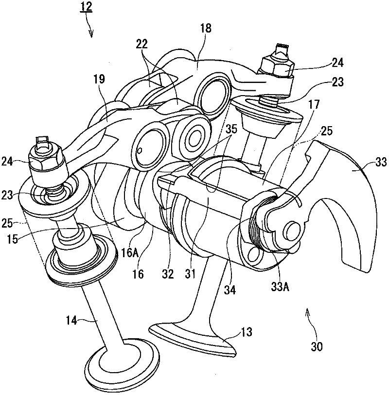 Decompression device for engine