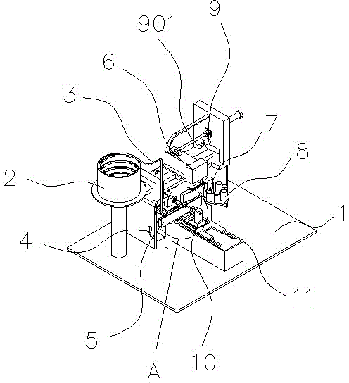 Automatic detection device for internal diameters of ceramic tubes