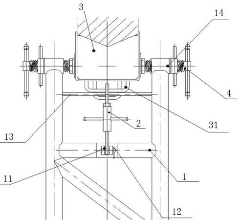 Self-adaptive marching fixing device for vehicle-mounted suspension arm