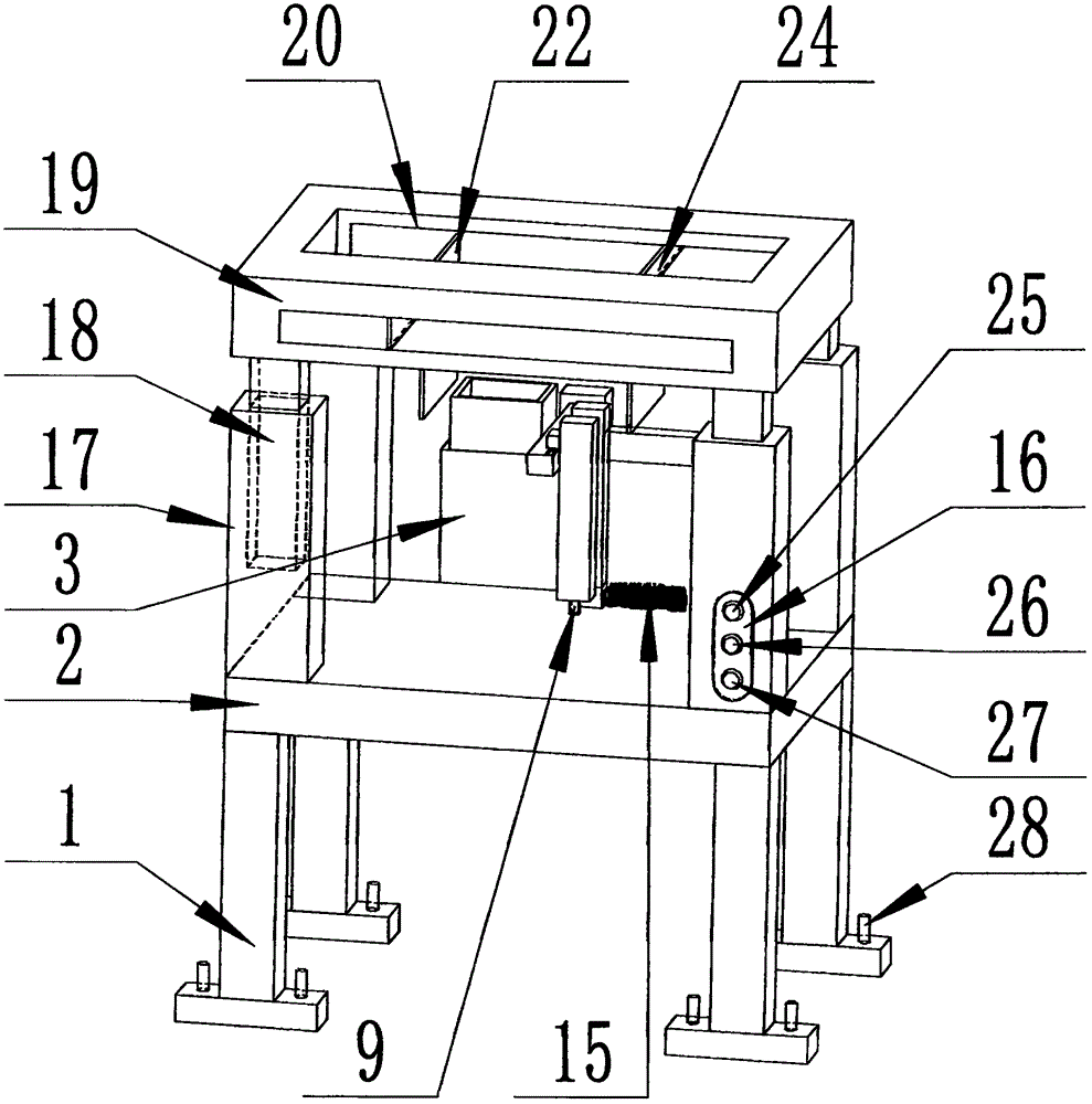 Workbench cleaning machine