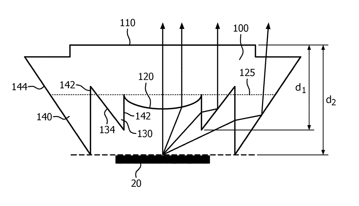 Lens and lighting device