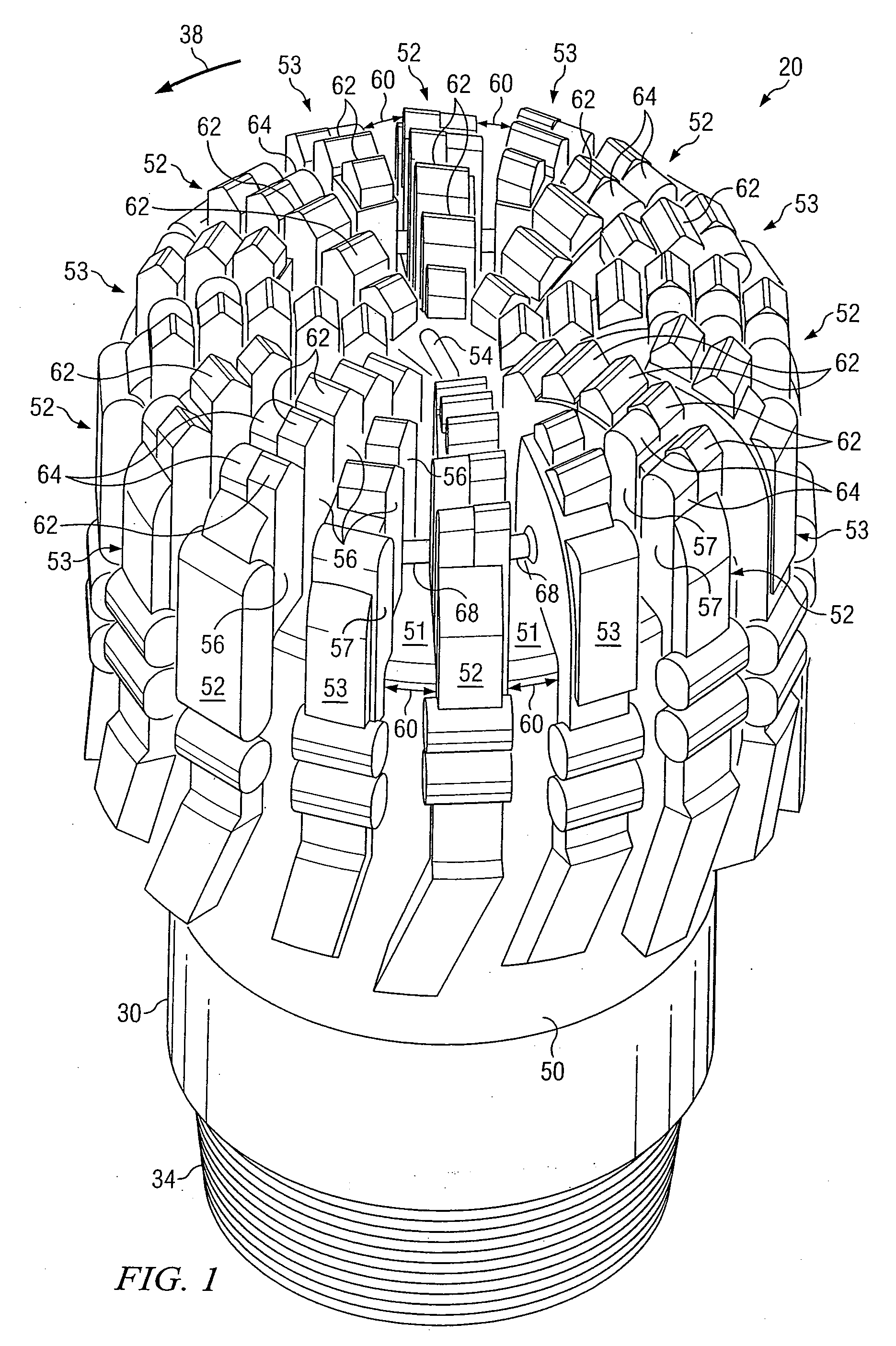 Matrix Drill Bits With Back Raked Cutting Elements