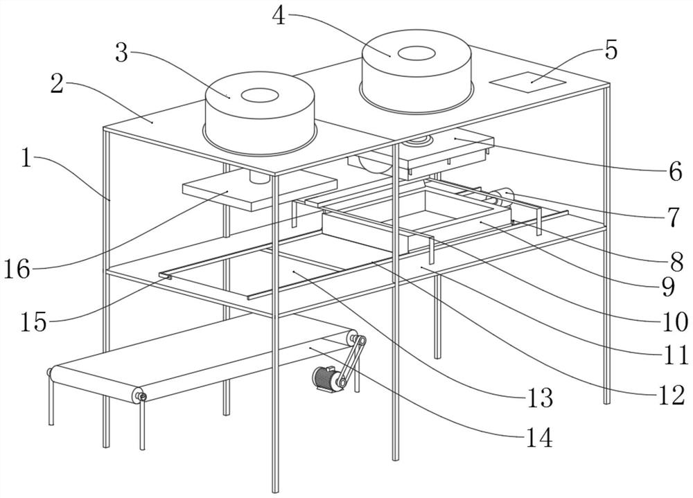 Shell magnetic core compression molding device for large-current shielding power inductor production and equipment