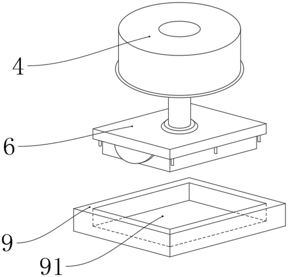 Shell magnetic core compression molding device for large-current shielding power inductor production and equipment