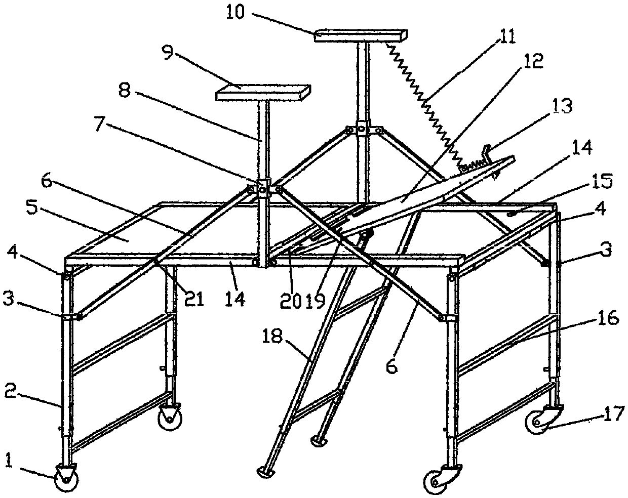 Walkable scaffold