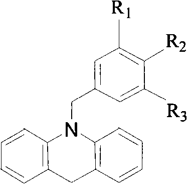 N-benzyl-9, 10- dihydro-acridine compound and preparation method thereof