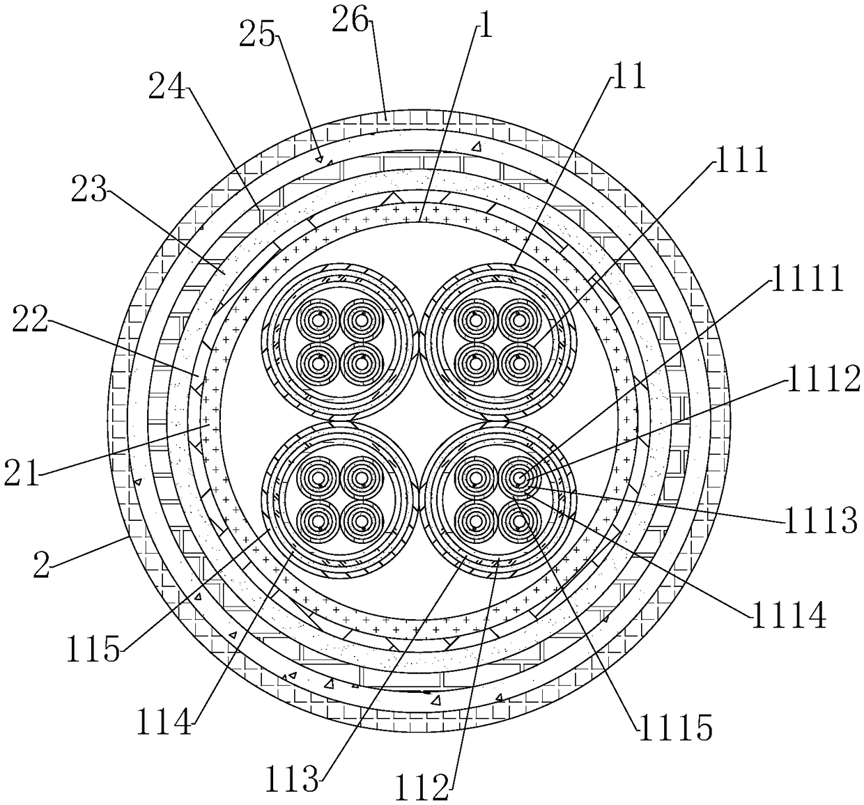 High-flame-retardancy railway signal cable