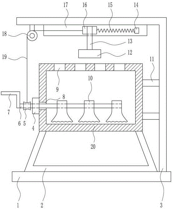 Efficient roasting device for rare earth waste