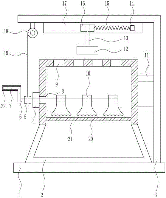 Efficient roasting device for rare earth waste