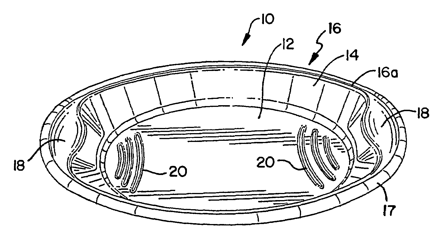 Disposable plate having improved ergonomics