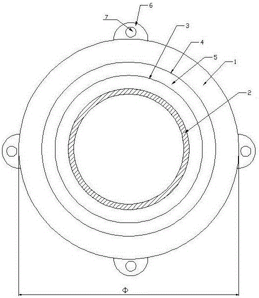 Connected type pressure-resistant flange plate