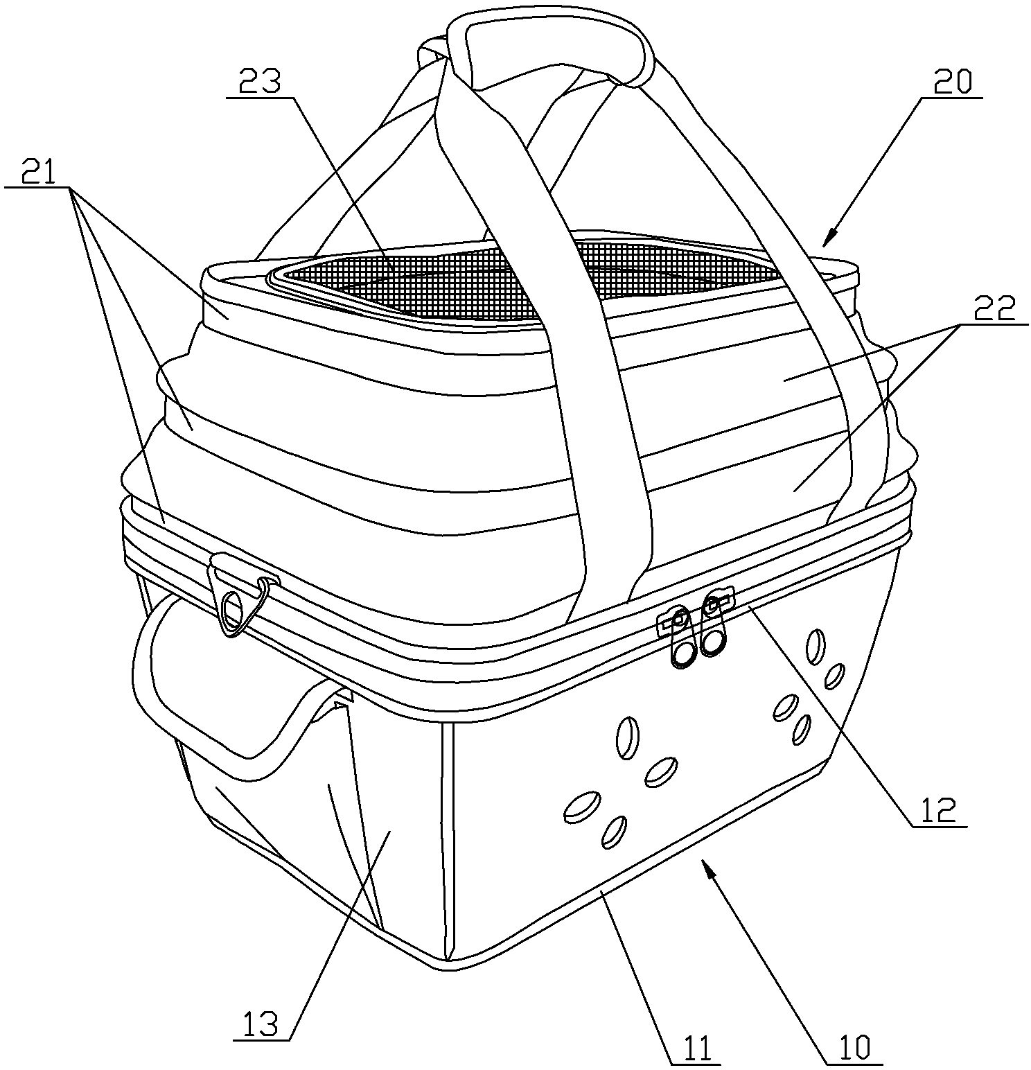 Pet bag capable of stretching and expanding