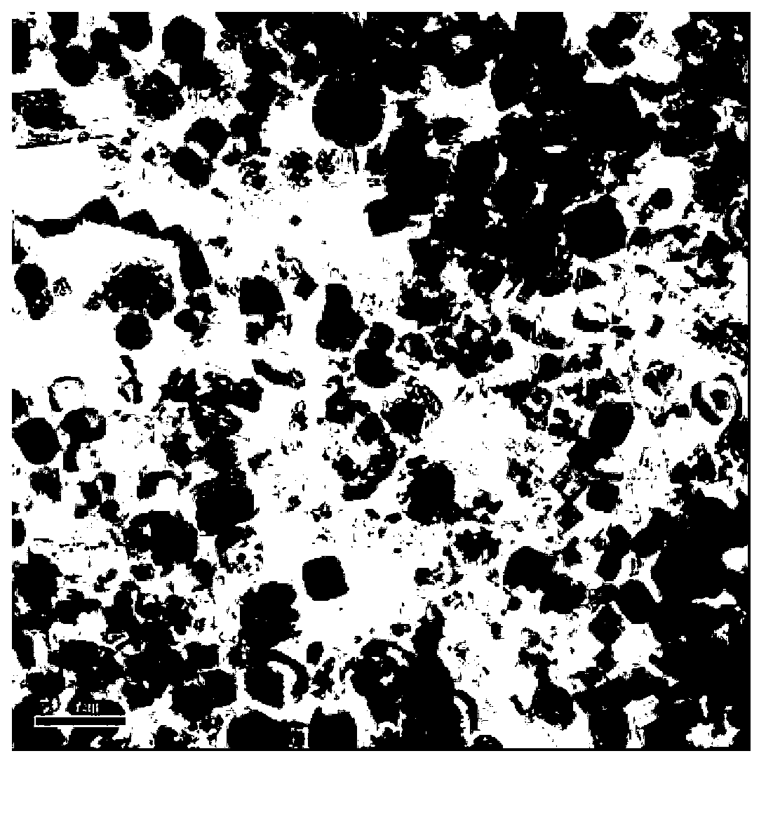 Method for synthesizing NiO nanocube particles through milisecond pulsed laser