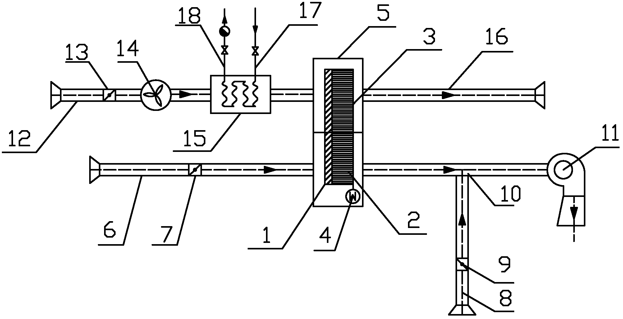 Blast rotary-wheel dehumidification device for blast furnace