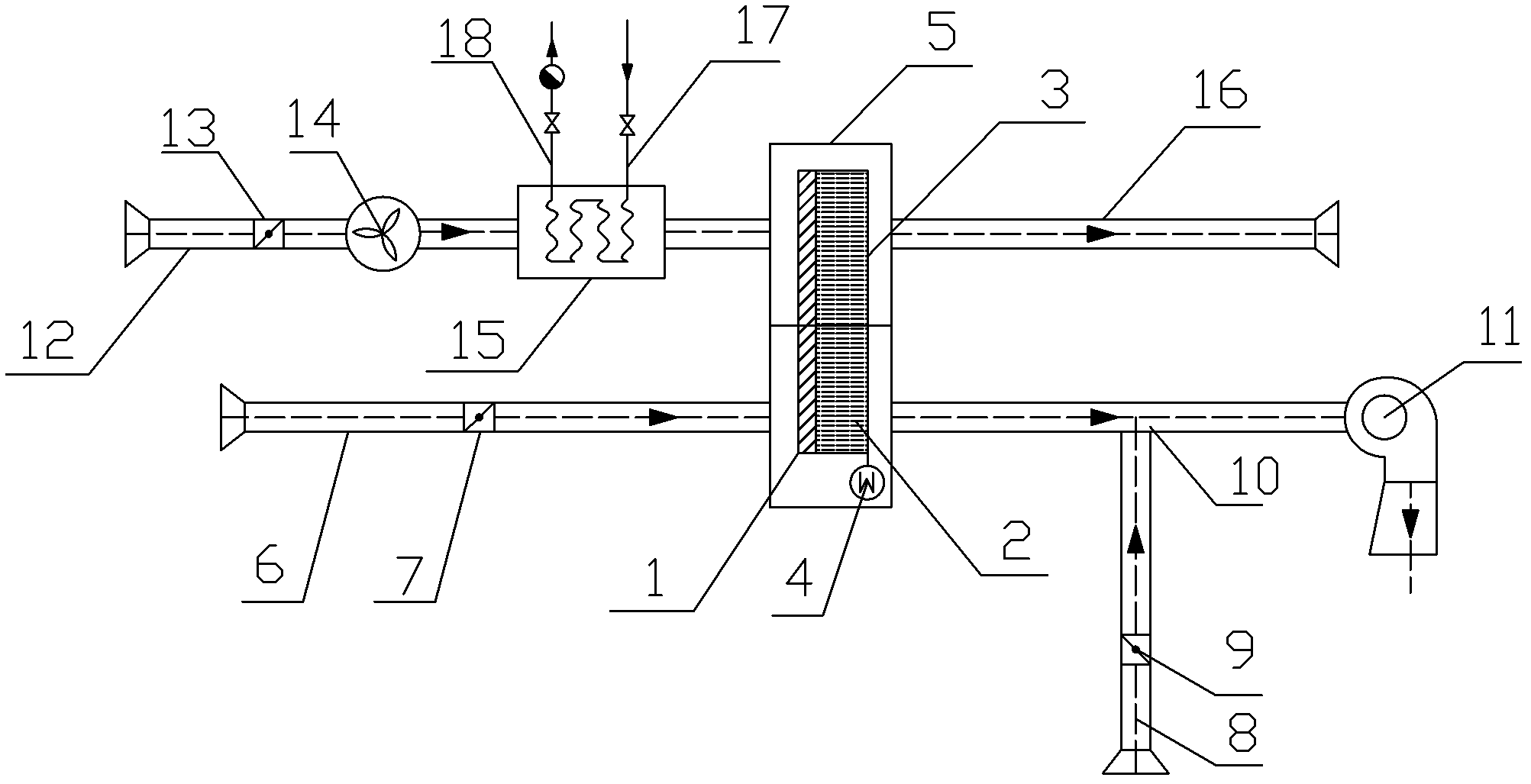 Blast rotary-wheel dehumidification device for blast furnace