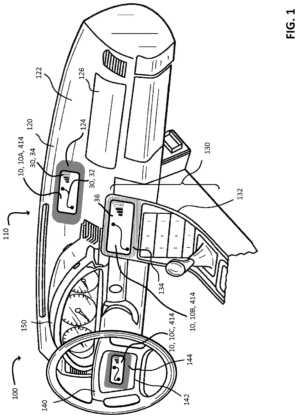 Display with underlying decorative layer