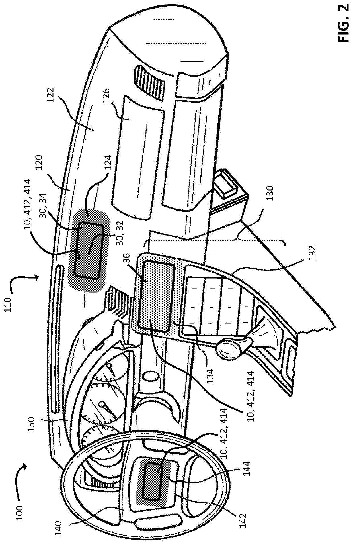 Display with underlying decorative layer