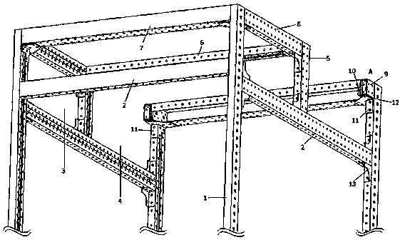 Low-voltage power distribution structure cabinet