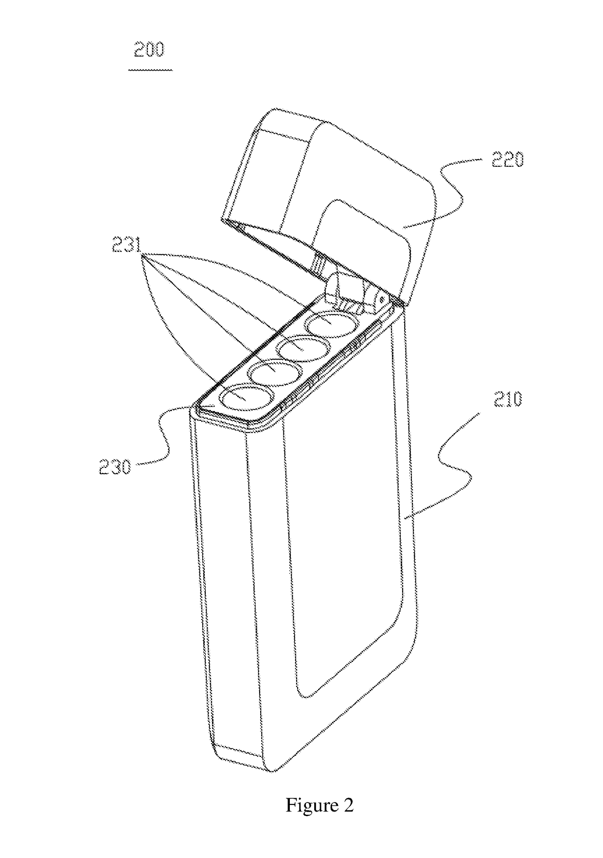 Electronic cigarette charging dock, electronic cigarette case, and method for use thereof