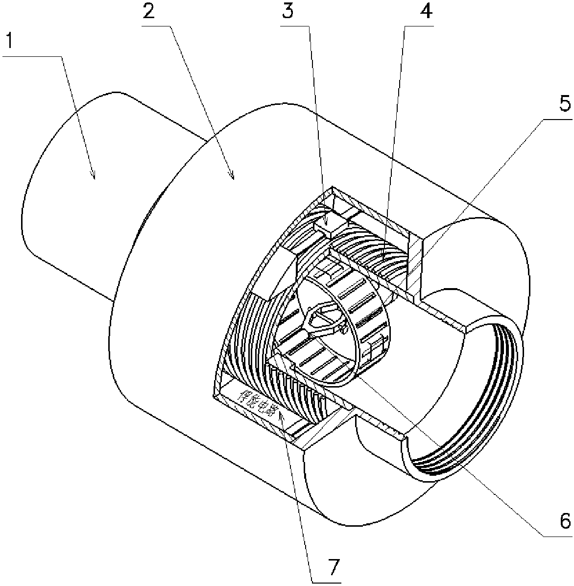 Bi-stable piezoelectric-electromagnetic power generation device making use of kinetic energy of fluid in pipeline