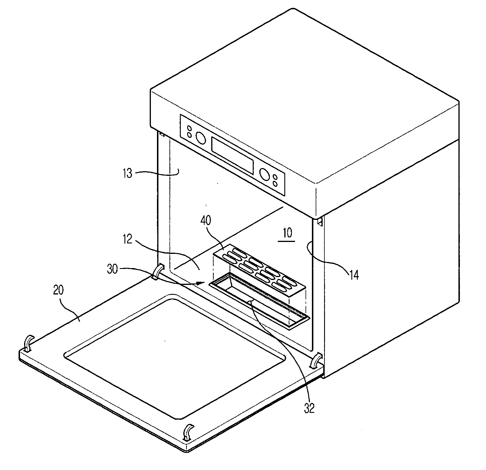 Oven equipped with steam generation unit