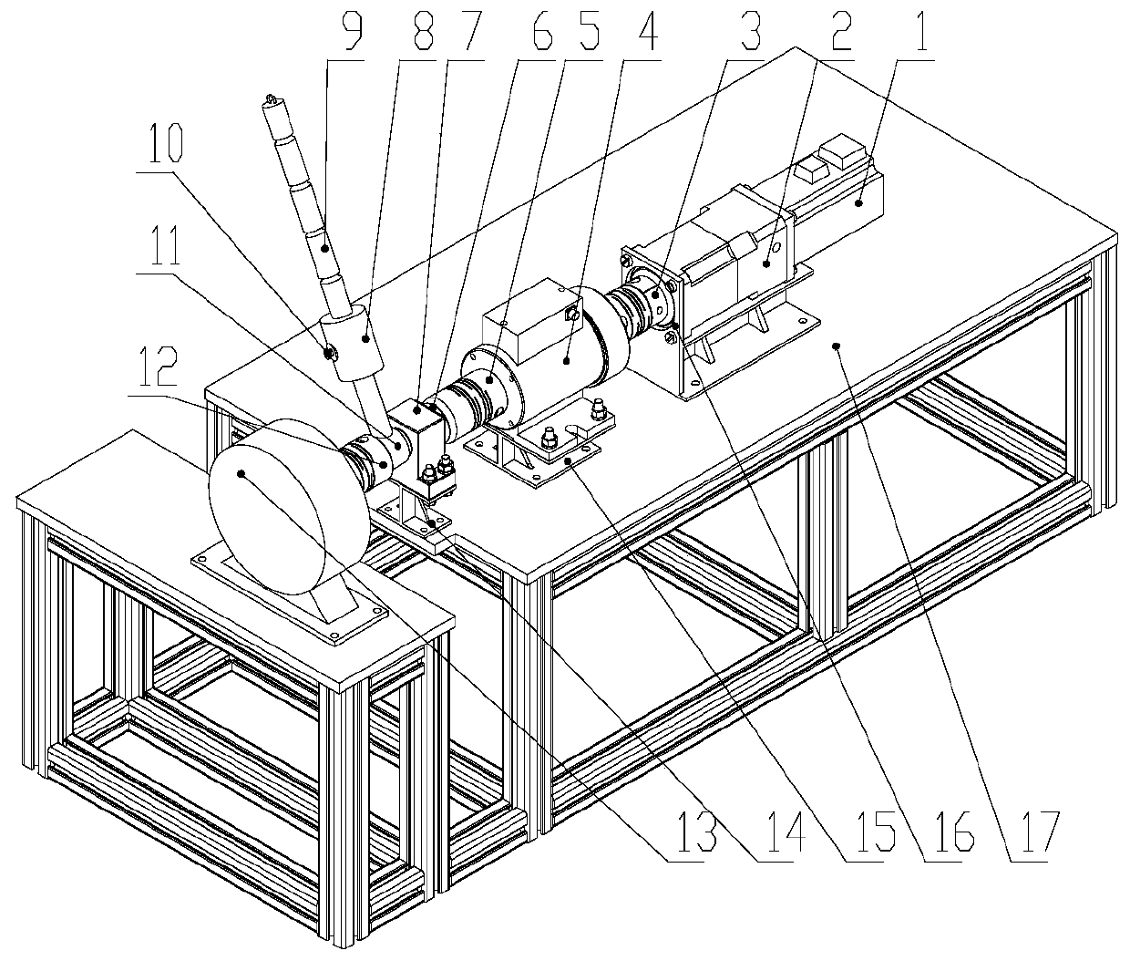 Experiment device capable of simulating variable loads and variable inertia of industrial robot joint