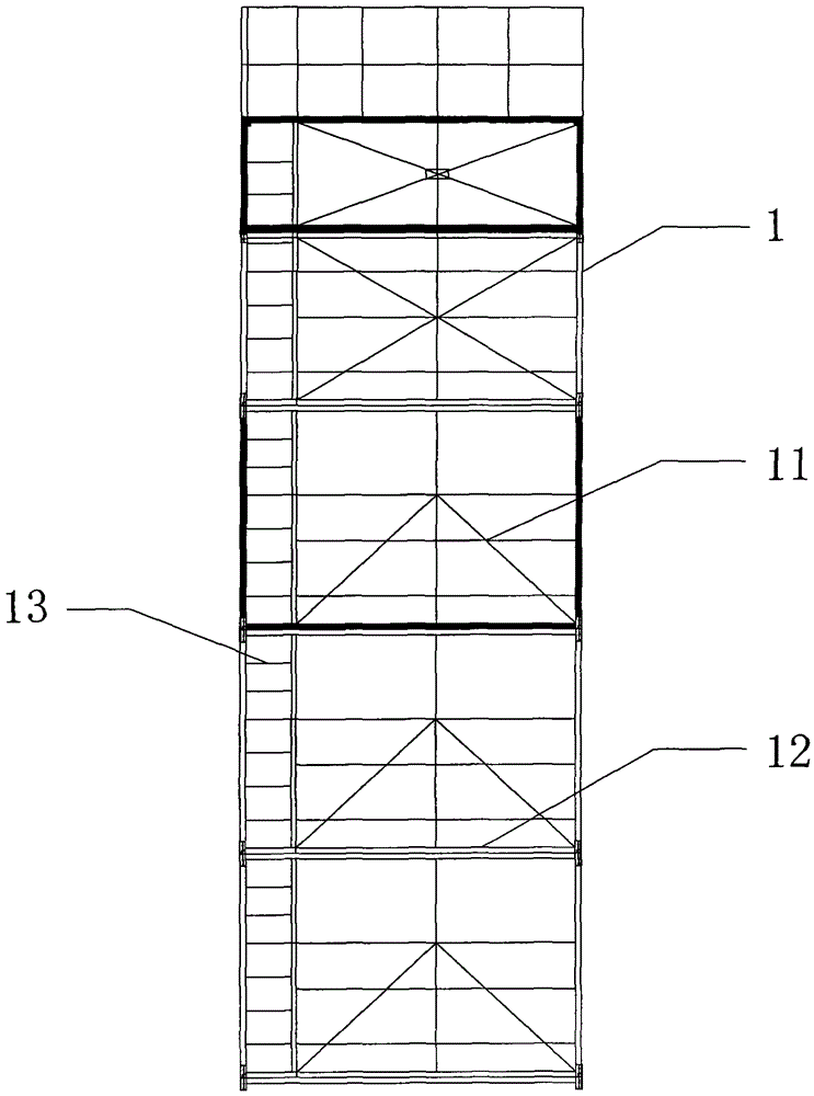 Special hanging movable operation platform for storage tank maintenance