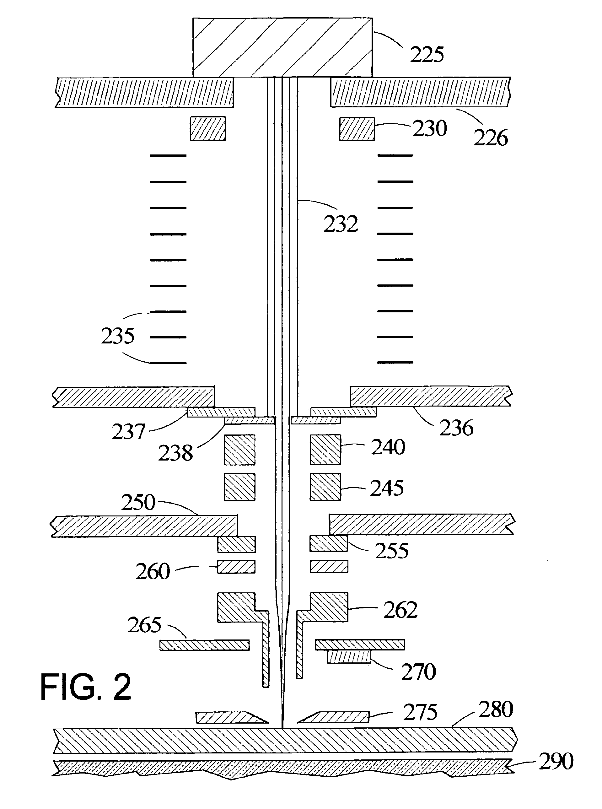 Multi-column charged particle optics assembly