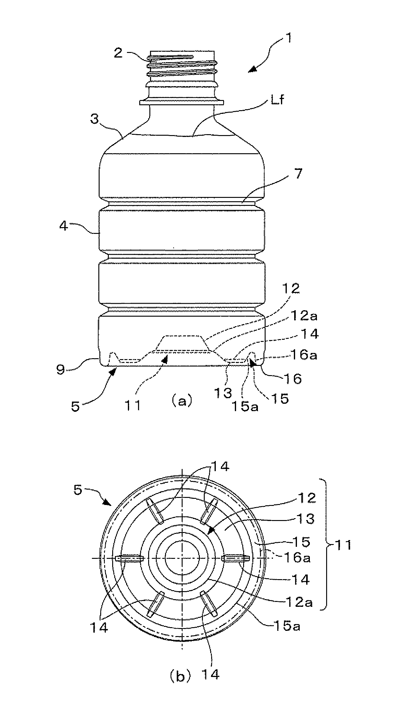 Synthetic resin bottle