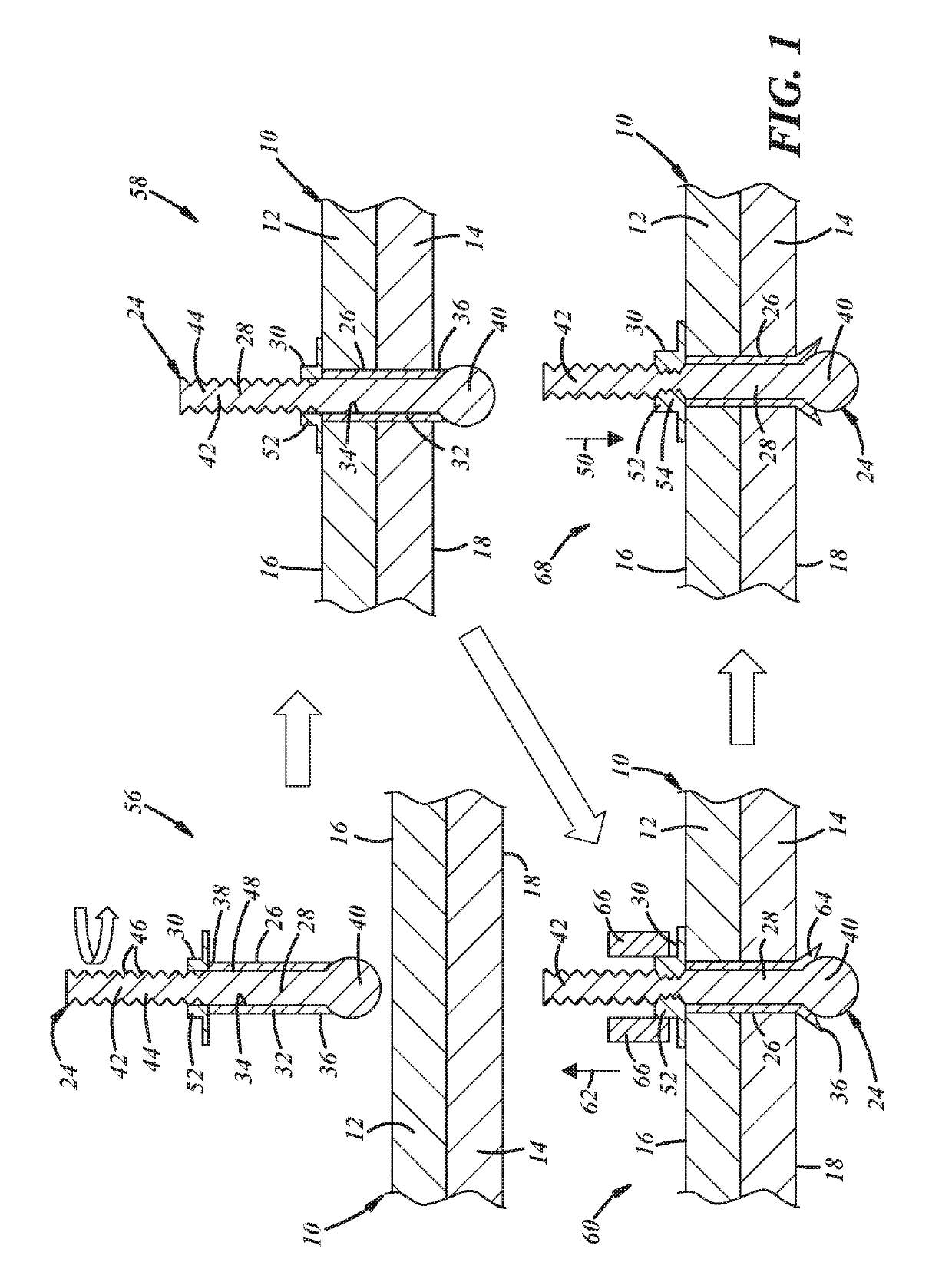 Fastener Assembly for Use with One or More Workpieces