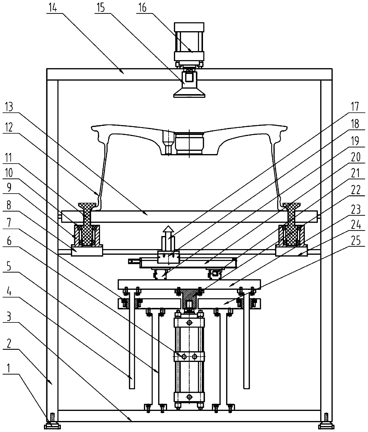 Automation device for online machining wheel chamfering
