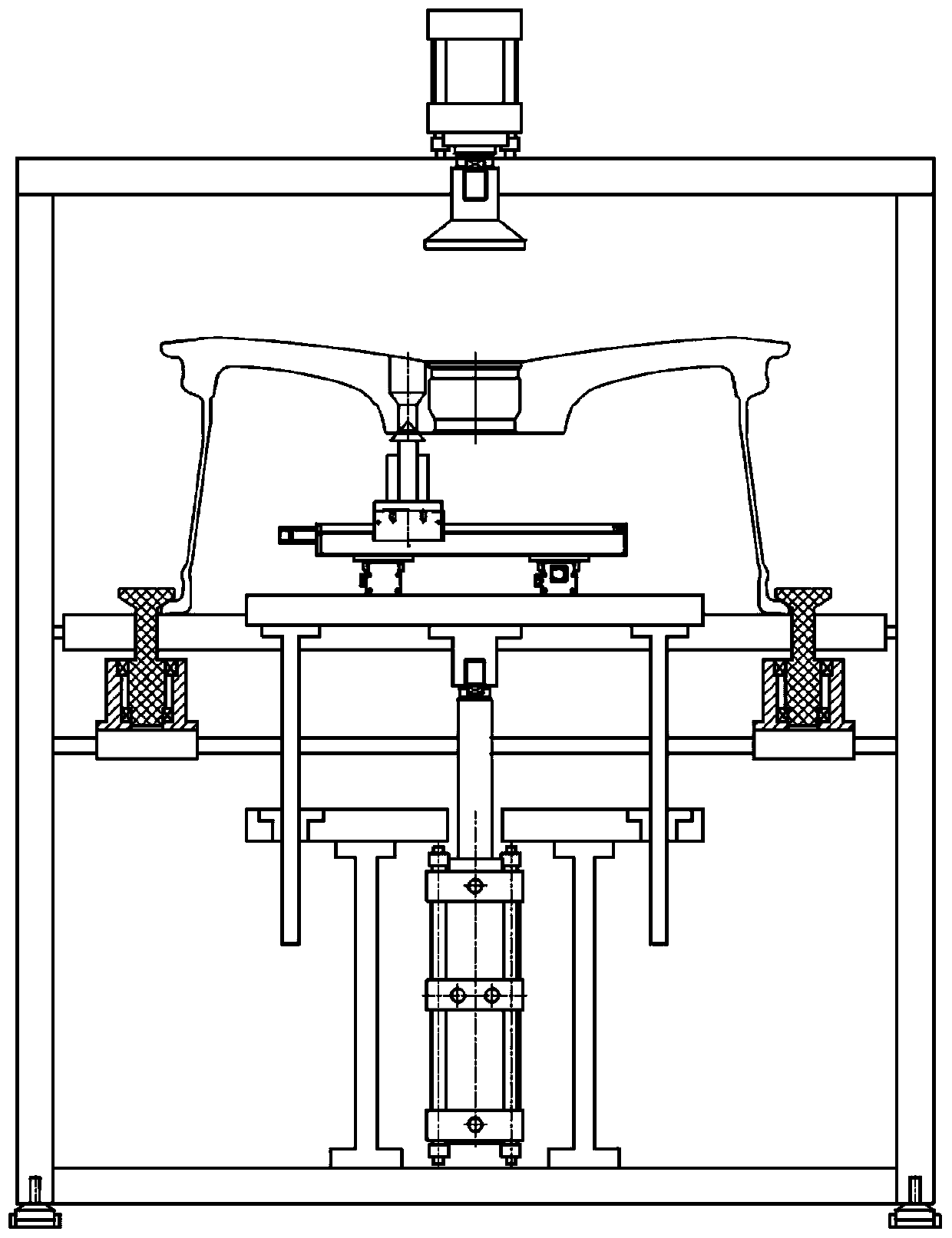 Automation device for online machining wheel chamfering