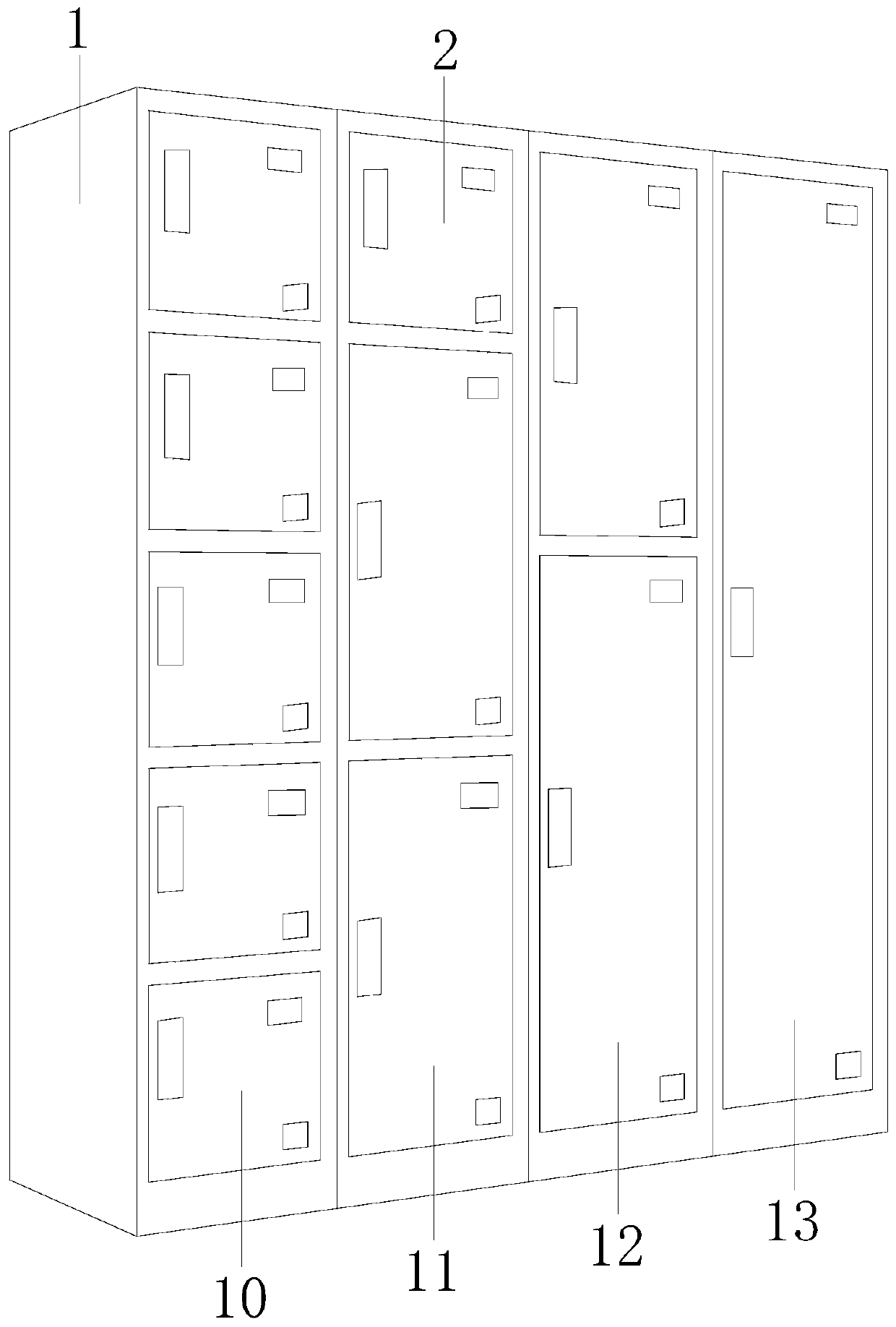 Logistics transfer cabinet used for electronic commerce and capable of changing space to reasonably store items