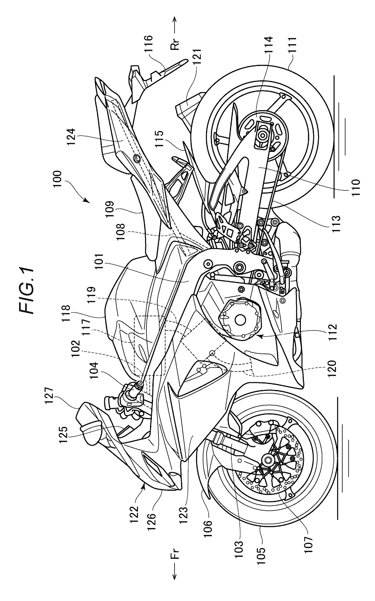 Air intake structure for saddle-ride type vehicle