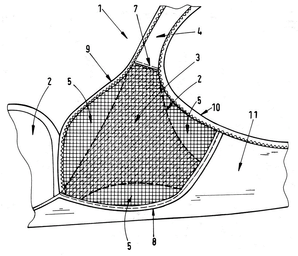 Brassiere with a concealing element