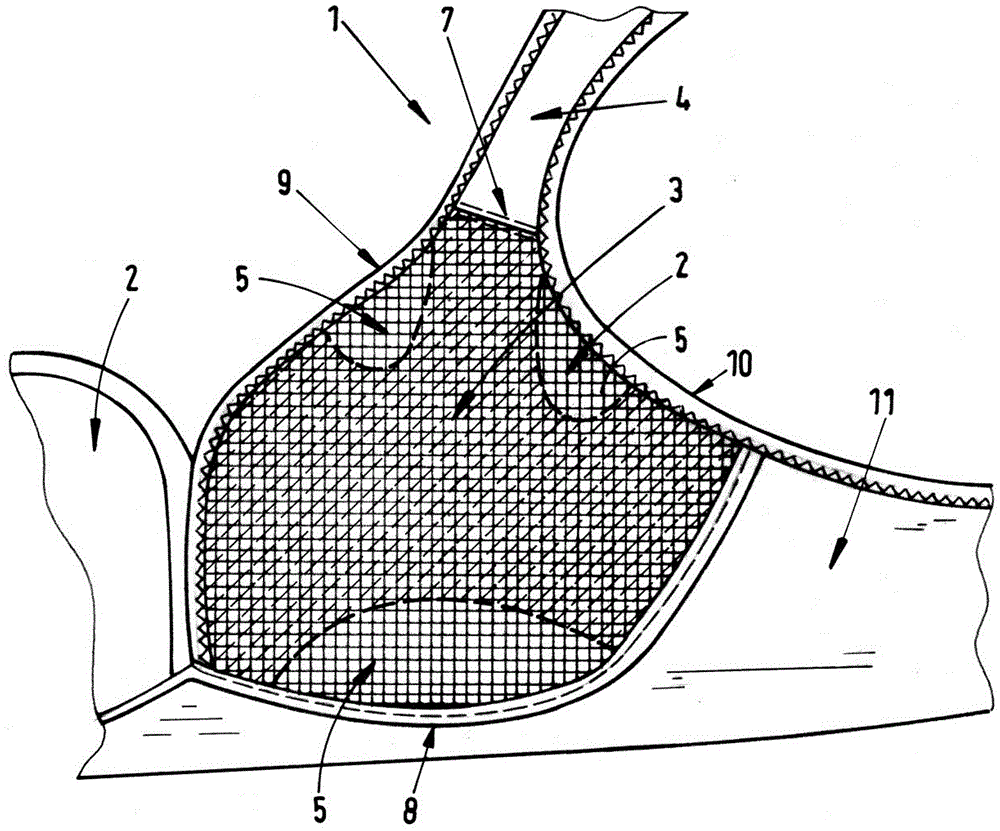 Brassiere with a concealing element