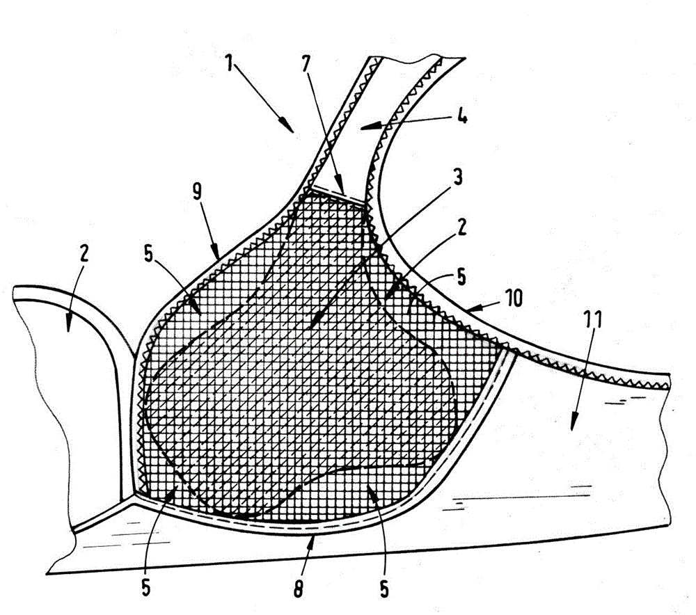 Brassiere with a concealing element