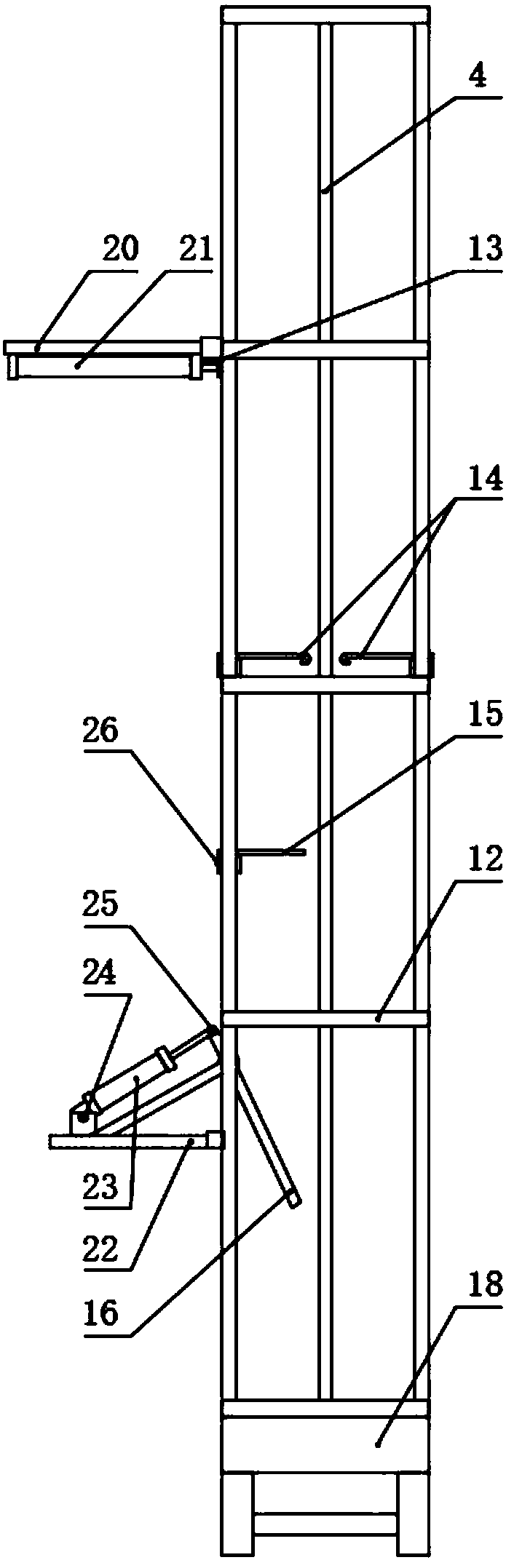 Electric vehicle production line packing container unfolding and conveying system