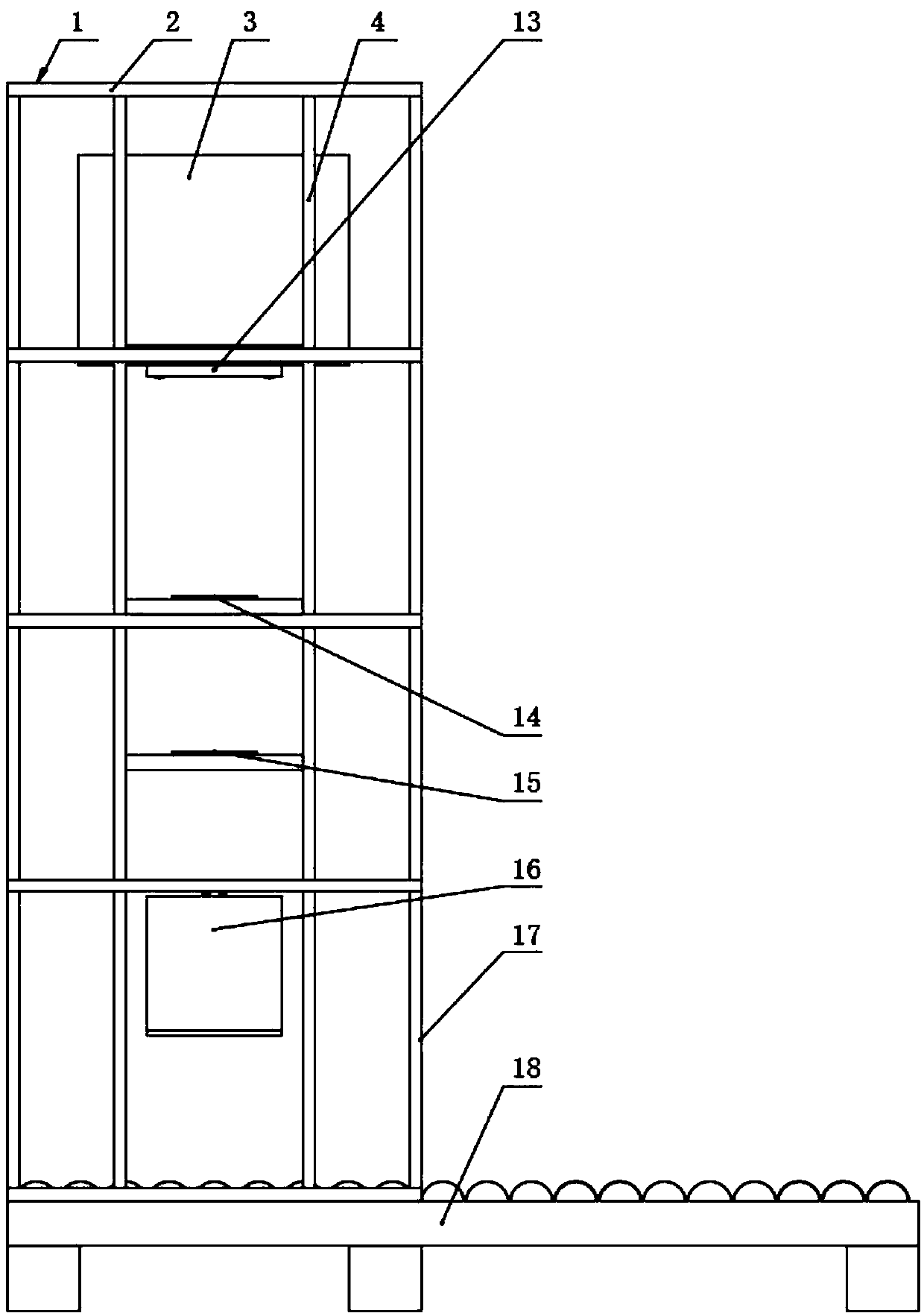 Electric vehicle production line packing container unfolding and conveying system