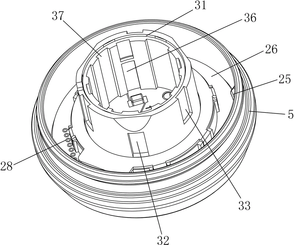 Combination structure of encoder and switch device