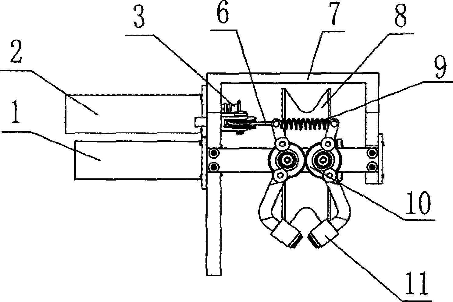 Gripper mechanism with fault release function for walking of patrolling robot