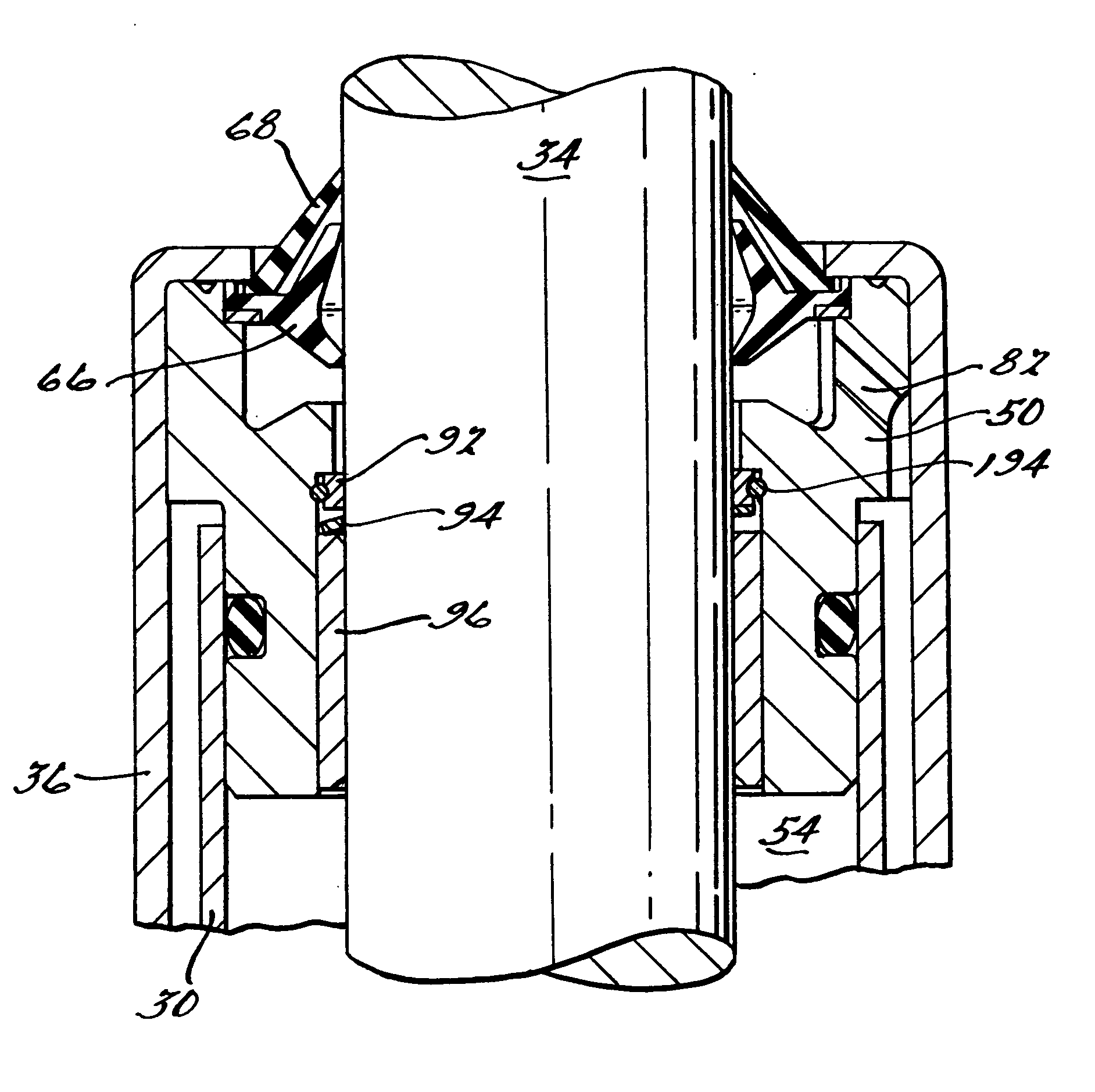 Temperature compensated dual acting slip