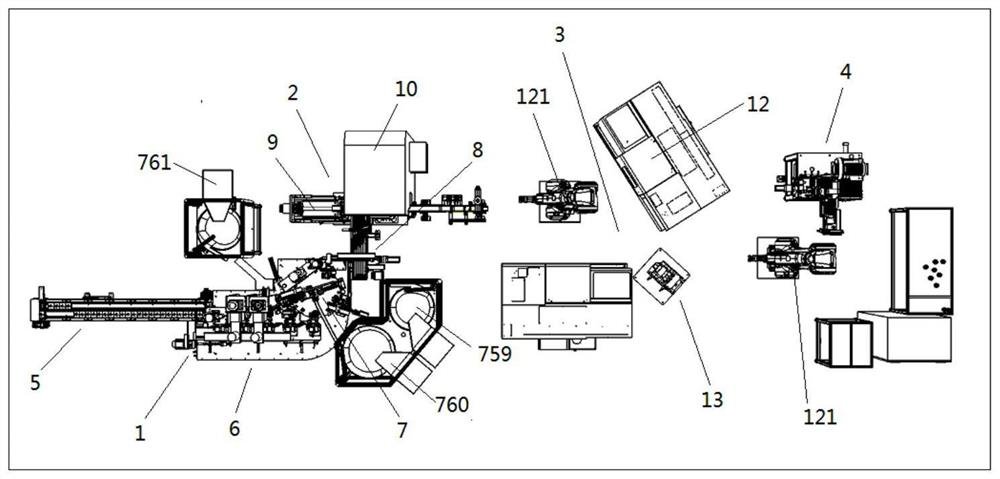 Rotor finish machining full-automatic production line and rotor finish machining full-automatic production process