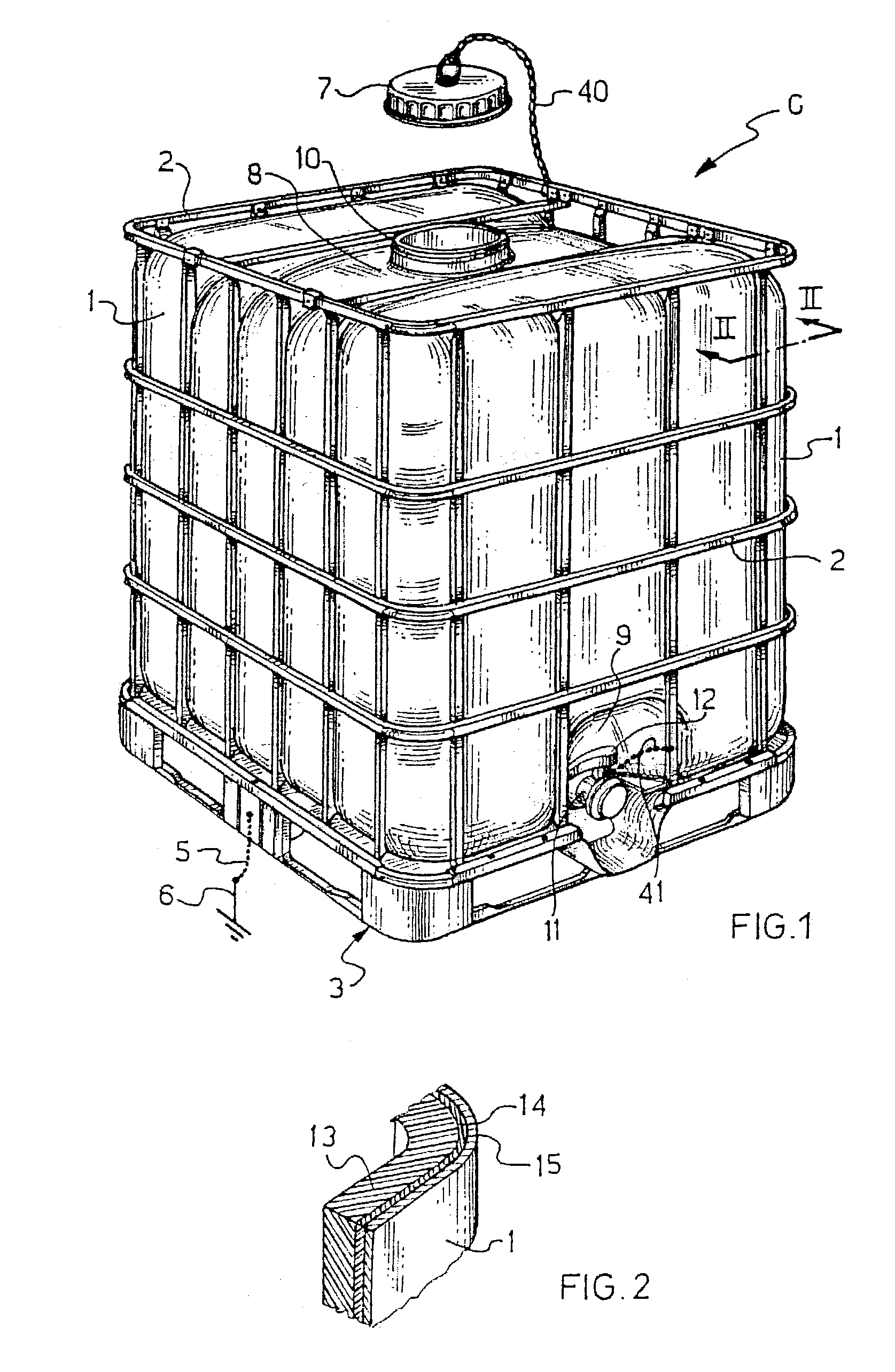 Electrostatic charge-free container