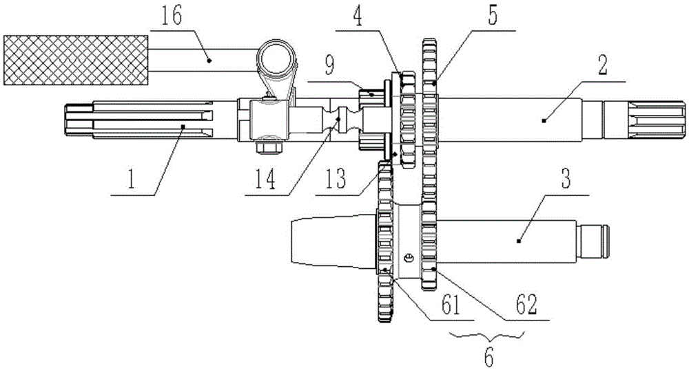 Mini-tiller high-low-speed gearshift