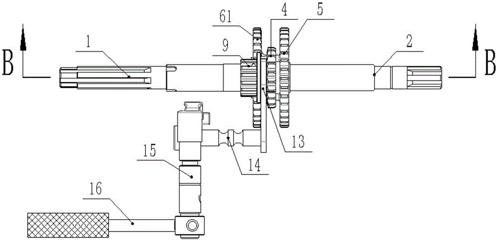 Mini-tiller high-low-speed gearshift