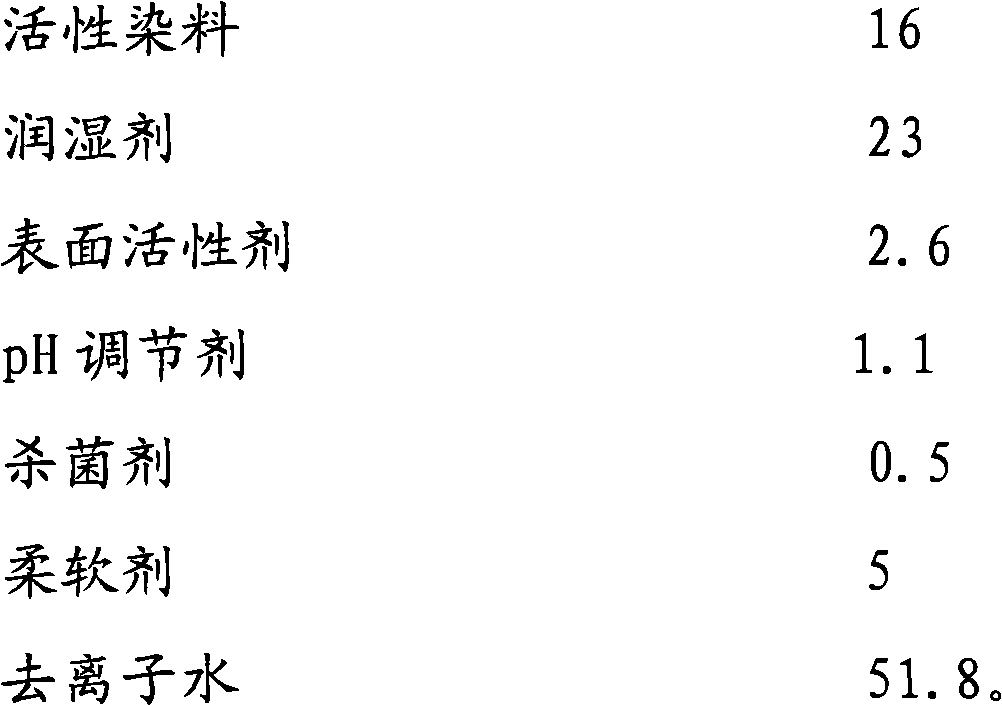 Environmentally-friendly digital inkjet textile printing ink with reactive dye and preparation method thereof