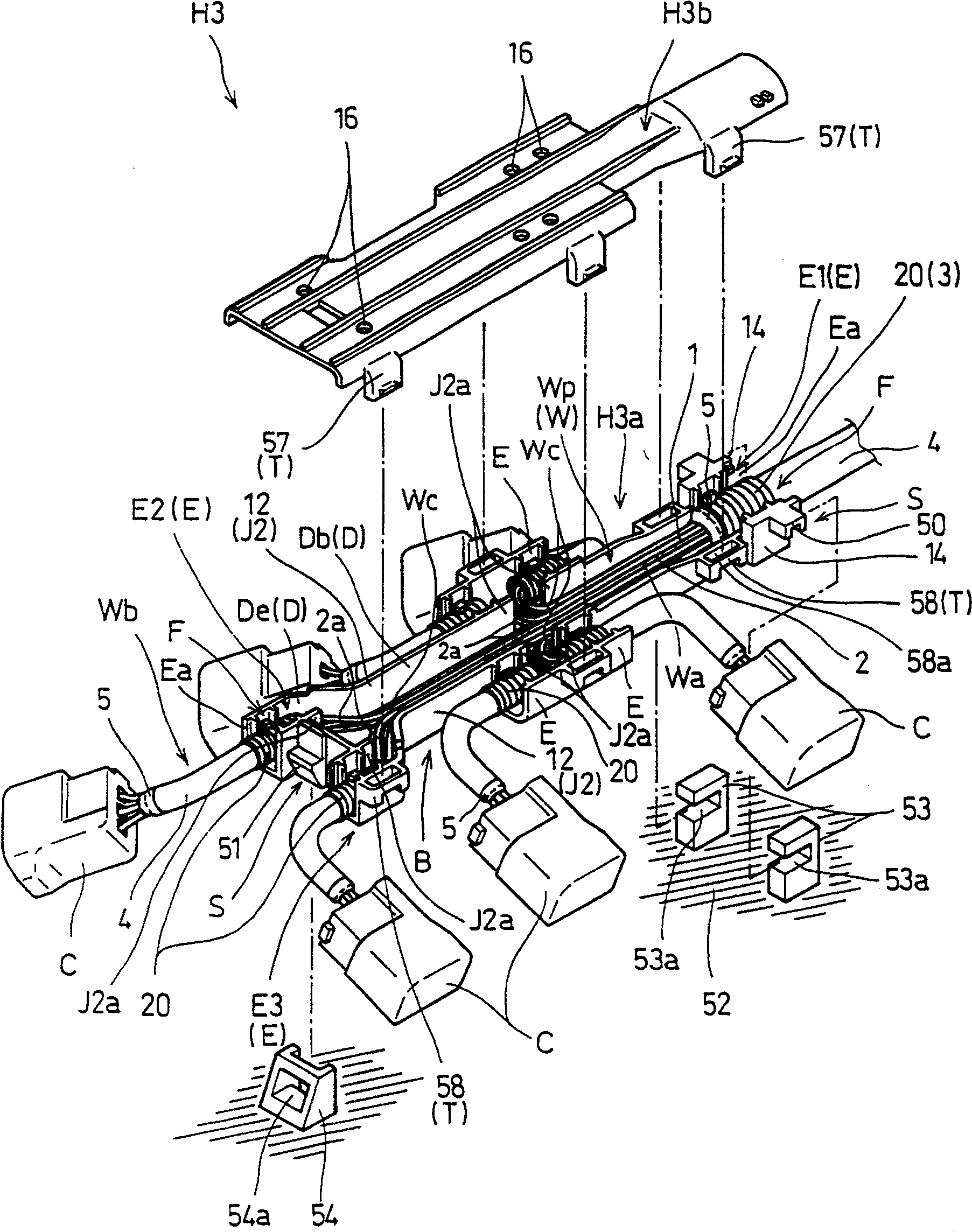 Bundle conductor set containing bundle conductor and retainer thereof, method for producing the bundle conductor