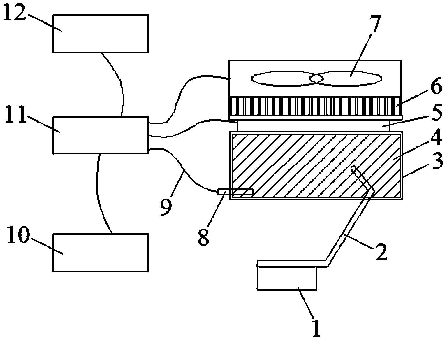 Airborne electronic module cooling device with cold accumulation function and operating method