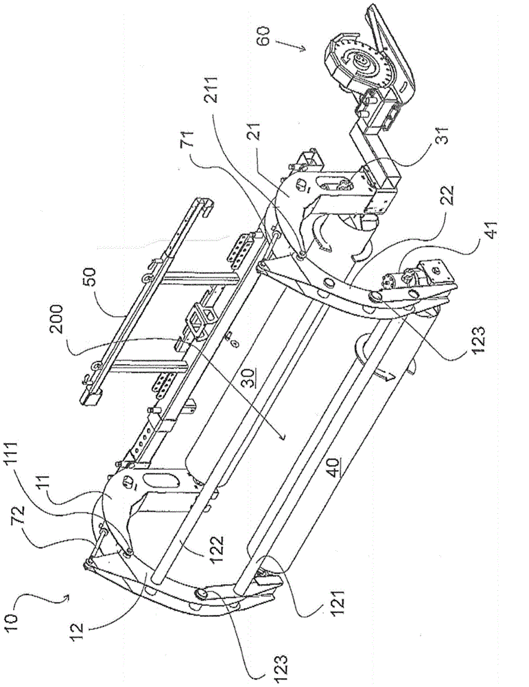 Device for winding and unwinding two-dimensional roll material